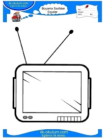 Çocuklar İçin Tv Boyama Sayfaları 
